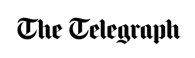 Black text logo of "The Telegraph" on a white background.